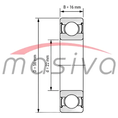 LEŽAJ 63/22 2RS C3    22X56X16-1