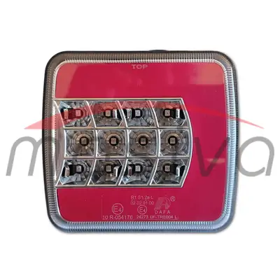 ŠTOP LAMPA LED NOVA TIPA LIJEVA CRVENO BIJELA(CRVENA U OBLIKU SLOVA U)104x97x35-5