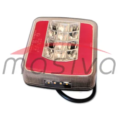 ŠTOP LAMPA LED NOVA TIPA LIJEVA CRVENO BIJELA(CRVENA U OBLIKU SLOVA U)104x97x35-1