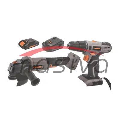 AKU SET BUŠILICA I BRUSILICA 125mm 20V 2,5AH + BRZI PUNJAČ