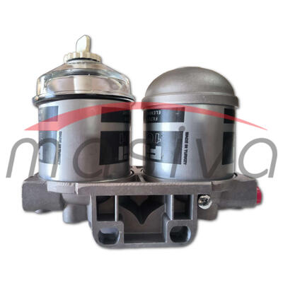 NOSAČ FILTERA GORIVA KOMPLETNI DUPLI SA ALUMINISKOM I STAKLENOM ČAŠICOM IMT-539-3