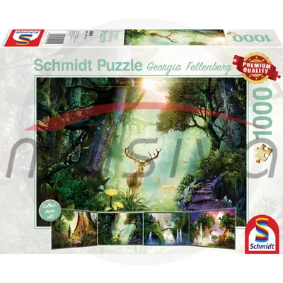 IGRAČKA PUZZLE JELEN U ŠUMI 1000 KOM-0