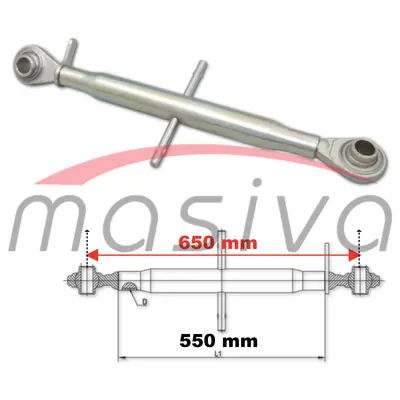 TOPLING POLUGA 2-2  550 mm-MIN  M27 X 3-1