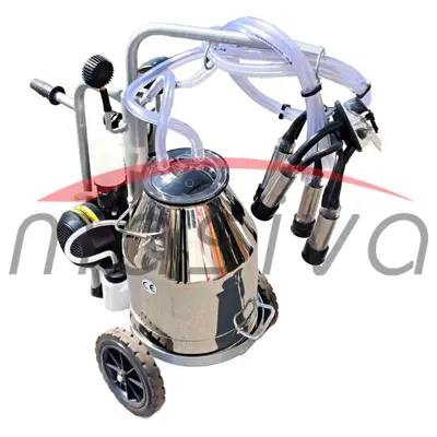 MUZILICA ZA KRAVE 2 JEDINCE, 1 KANTA 30l - ULJNA PUMPA, CRNE SISNE GUME, MASIVA-4