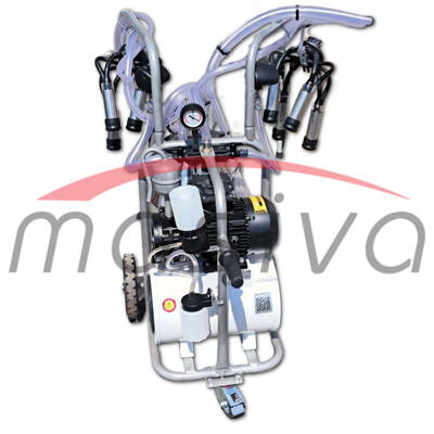 MUZILICA ZA KRAVE 2 JEDINICE, 1 KANTA 40l - ULJNA PUMPA, CRNE SISNE GUME, MASIVA-2