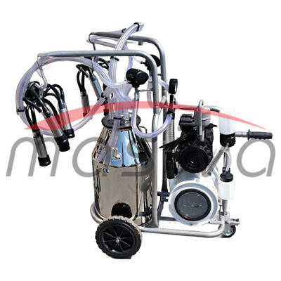 MUZILICA ZA KRAVE 2 JEDINICE, 1 KANTA 40l - ULJNA PUMPA, CRNE SISNE GUME, MASIVA-3