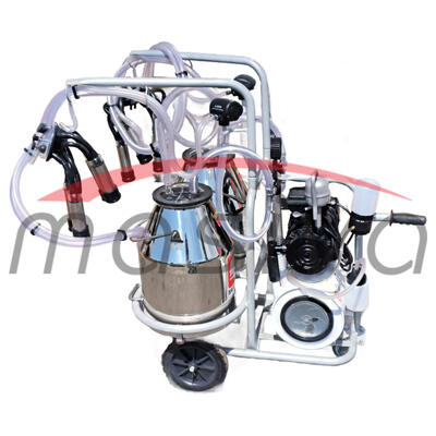 MUZILICA ZA KRAVE 2 JEDINICE, 2 KANTE 30l - ULJNA PUMPA, CRNE SISNE GUME MASIVA