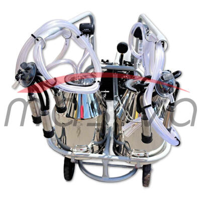 MUZILICA ZA KRAVE 2 JEDINICE, 2 KANTE 30l - ULJNA PUMPA, CRNE SISNE GUME MASIVA-2