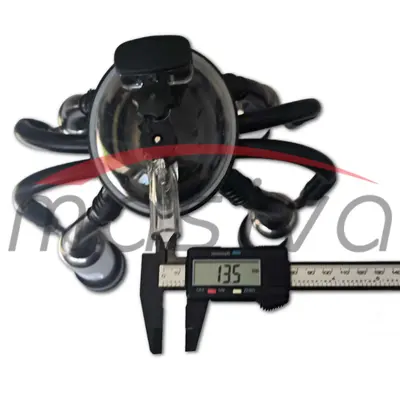 MUZNA JEDINICA ZA KRAVE, SABIRNIK 240 cc, INOX DRŽAČ, CRNE SISNE GUME MASIVA-4