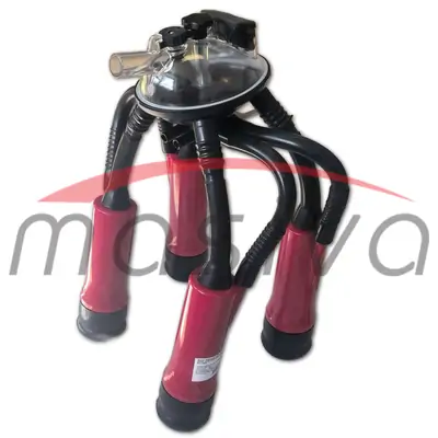 MUZNA JEDINICA ZA KRAVE, SABIRNIK 240 cc, PVC DRŽAČ, CRNE SISNE GUME MASIVA-1