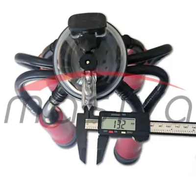 MUZNA JEDINICA ZA KRAVE, SABIRNIK 240 cc, PVC DRŽAČ, CRNE SISNE GUME MASIVA-3