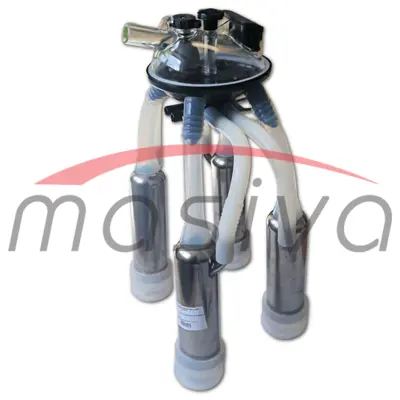 MUZNA JEDINICA ZA KRAVE, SABIRNIK 240 cc, INOX DRŽAČ, SILIK. SISNE GUME  MASIVA-2
