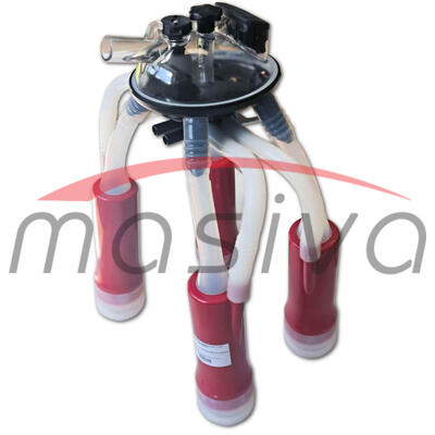 MUZNA JEDINICA ZA KRAVE, SABIRNIK 240 cc, PVC DRŽAČ, SILIK. SISNE GUME MASIVA-2