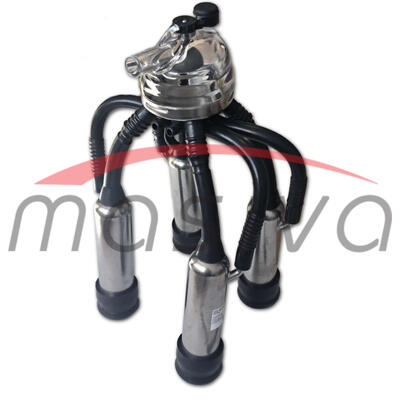 MUZNA JEDINICA ZA KRAVE, SABIRNIK 320 cc, INOX DRŽAČ, CRNE SISNE GUME MASIVA