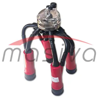 MUZNA JEDINICA ZA KRAVE, SABIRNIK 320 cc, PVC DRŽAČ, CRNE SISNE GUME MASIVA-1