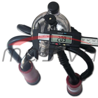 MUZNA JEDINICA ZA KRAVE, SABIRNIK 320 cc, PVC DRŽAČ, CRNE SISNE GUME MASIVA-3