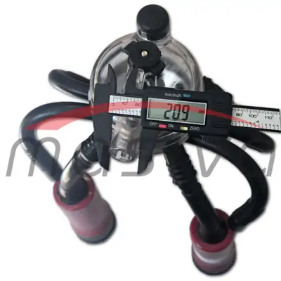 MUZNA JEDINICA ZA KRAVE, SABIRNIK 320 cc, PVC DRŽAČ, CRNE SISNE GUME MASIVA-2