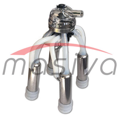 MUZNA JEDINICA ZA KRAVE, SABIRNIK 320 cc, INOX DRŽAČ, SILIK. SISNE GUME MASIVA