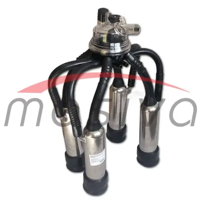 MUZNA JEDINICA ZA KRAVE, SABIRNIK 160 cc, INOX DRŽAČ, CRNE SISNE GUME MASIVA MUZNA JEDINICA ZA KRAVE, SABIRNIK 160 cc, INOX DRŽAČ, CRNE SISNE GUME MASIVA