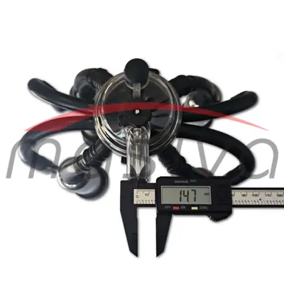 MUZNA JEDINICA ZA KRAVE,  SABIRNIK 160 cc, INOX DRŽAČ, CRNE SISNE GUME MASIVA-3
