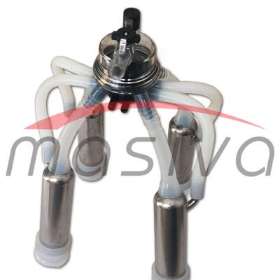 MUZNA JEDINICA ZA KRAVE, SABIRNIK 160 cc, INOX DRŽAČ, SILIK. SISNE GUME MASIVA