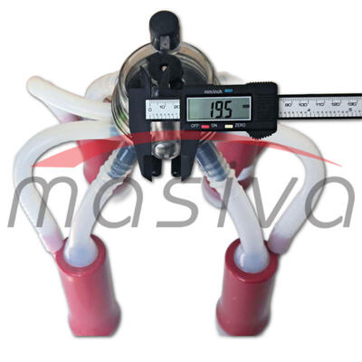 MUZNA JEDINICA ZA KRAVE, SABIRNIK 160 cc, PVC DRŽAČ, SILIK. SISNE GUME, MASIVA-3