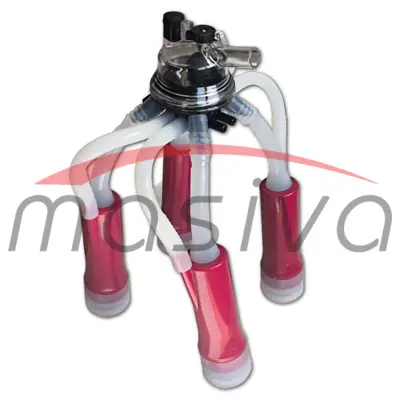 MUZNA JEDINICA ZA KRAVE, SABIRNIK 160 cc, PVC DRŽAČ, SILIK. SISNE GUME, MASIVA MUZNA JEDINICA ZA KRAVE, SABIRNIK 160 cc, PVC DRŽAČ, SILIK. SISNE GUME, MASIVA