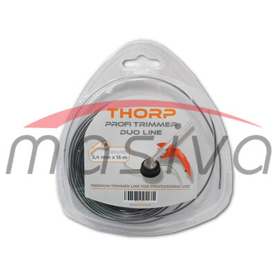 FLAKS NIT ZA TRIMER 2,4 mm 15 m OKRUGLI PROFI LINE THORP-0