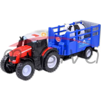 IGRAČKA TRAKTOR MASSEY FERGUSON S PRIKOLICOM ZA ŽIVOTINJE DICKIE-0