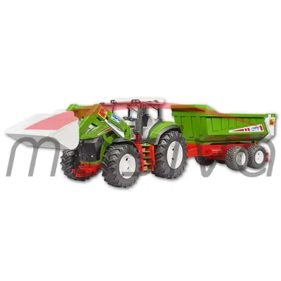 IGRAČKA TRAKTOR BRUDER SA ZELENOM PRIKOLICOM