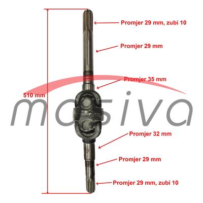 POLUOSOVINA PREDNJE VUČE IMT-549 KRAĆA-1