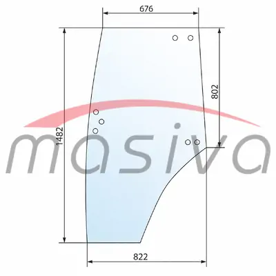 STAKLO VRATA ZETOR 6341 PROXIMA LIJEVO