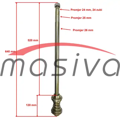 VRETENO UPRAVLJAČA UNIVERZAL UTB-445 DESNO     40.34.022   596156   TU-1