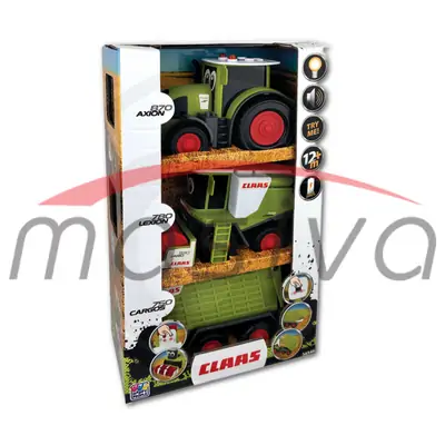 IGRAČKE SET CLAAS TRAKTOR 870 SA PRIKOLICOM I KOMBAJN LEXION 780 HAPPY PEOPLE