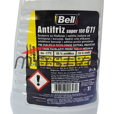 ANTIFRIZ BELL 100%  G 11 - PLAVI  1/1 l   KONCENTRAT-4