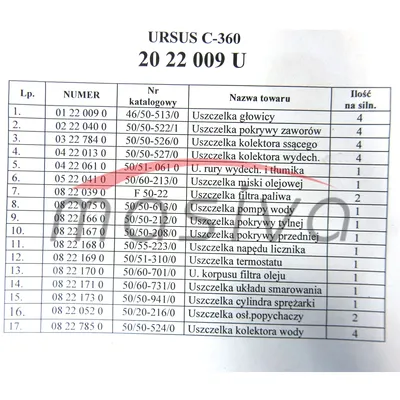 BRTVE MOTORA KOMPLET URSUS C-355,360-3