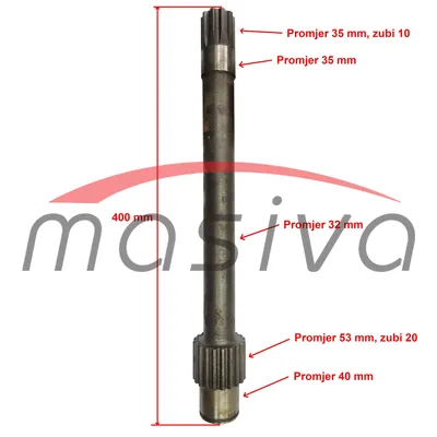 VRATILO MJENJAČA GLAVNO IMT-539  Z=20   532.23.901-1