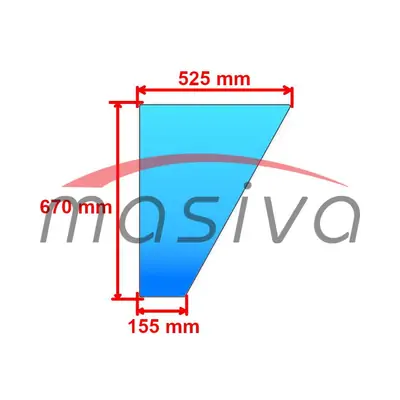 STAKLO VRATA DONJE IMT-542/560 BEZ RUPA