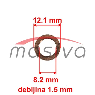 PODLOŠKA BAKRENA CRIJEVA POVRATA GORIVA 8,2x12x1,5    20404670058-1