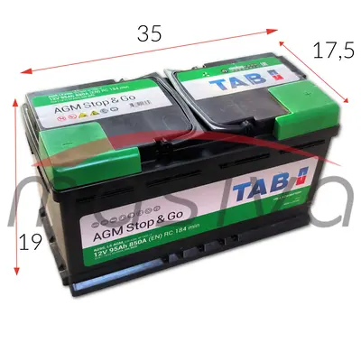 AKUMULATOR AGM 95 Ah 850 A D+, STOP&GO-1