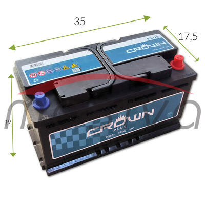 AKUMULATOR 12V 100 Ah 840 A, CROWN GARANCIJA 2 GODINE-1