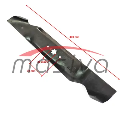 NOŽ ZA KOSILICU 490 mm, RUPA ZVIJEZDA 6 KRAKOVA