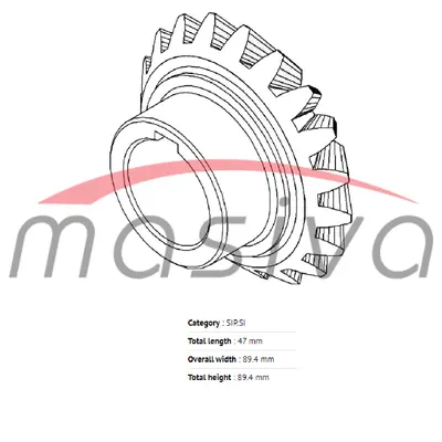 ZUPČANIK PRIKOLICE SIP Z19 FI 35-3