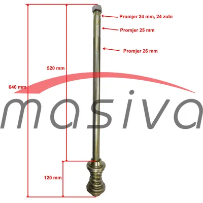 VRETENO UPRAVLJAČA UNIVERZAL UTB-445    40.34.022    596156-1